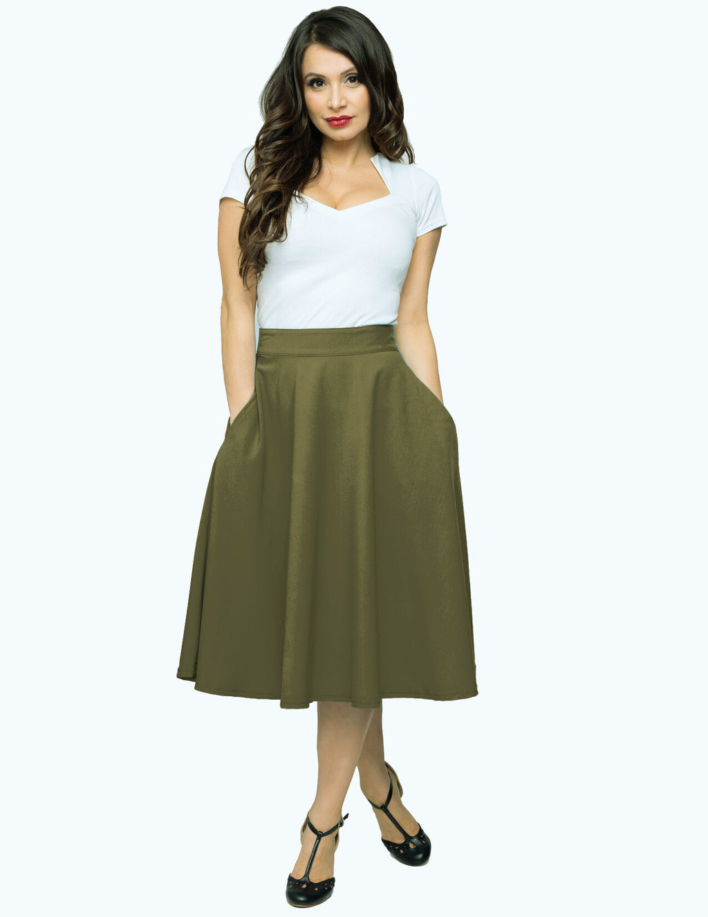 Laguna Skirt OLIVE FERN