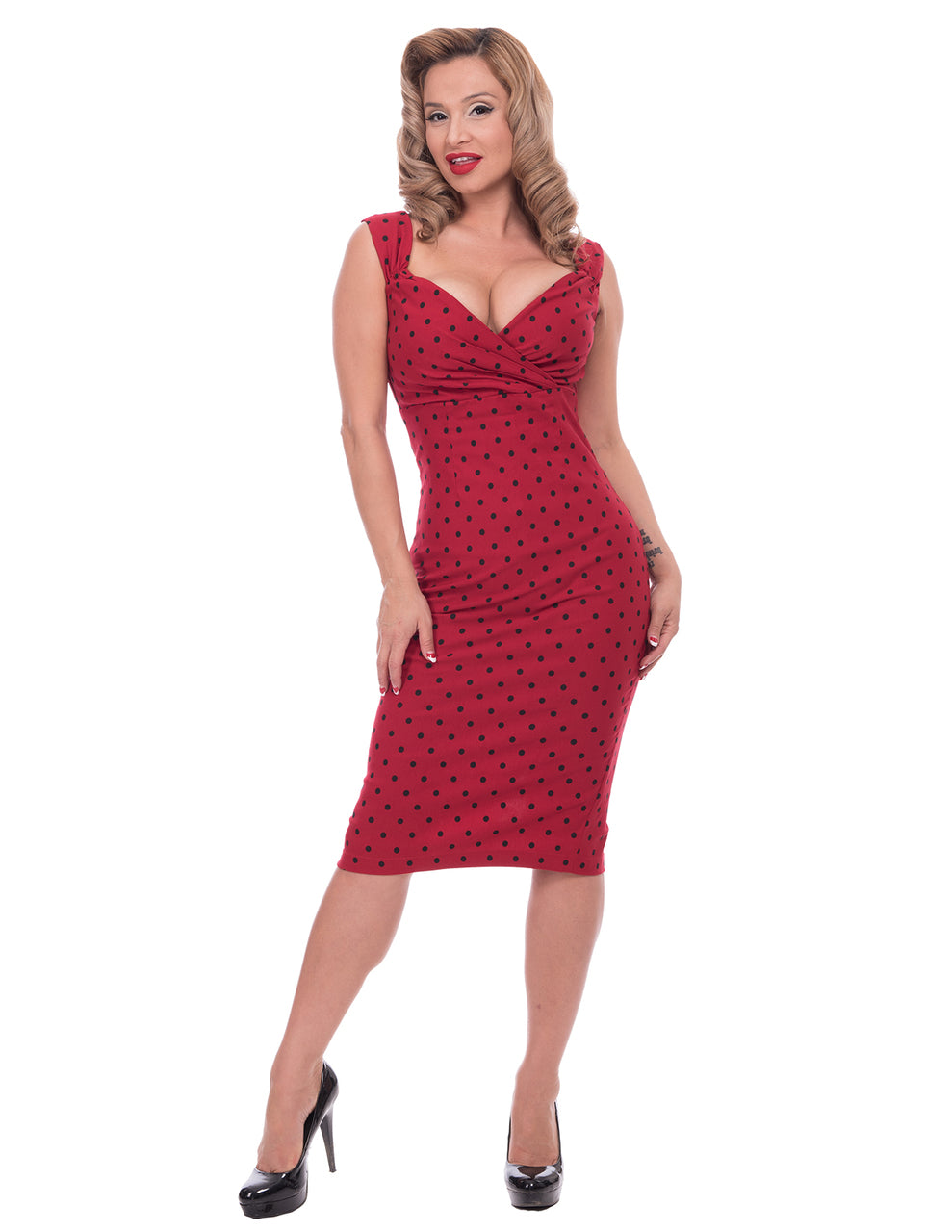 ladies red polka dot dress Prosperina Ava Brick Cotton Midi Womens Summer Maxi Dress 2025 Floral Wrap V Neck Puff Short Sleeve Ruffle Beach Resort Long Dresses Features Red Polka Dot Wiggle Dress