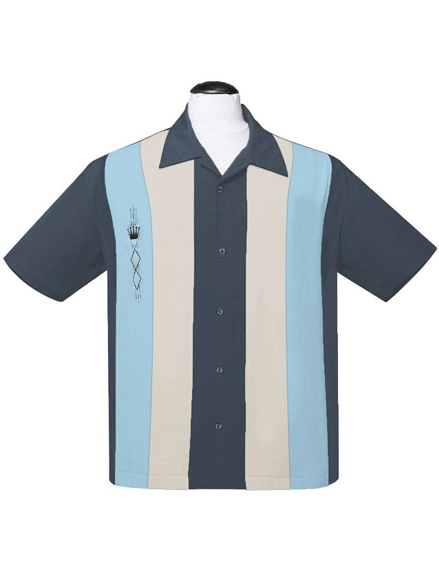 Shop The Kingston in Charcoal/Cream/Aqua Steady Clothing