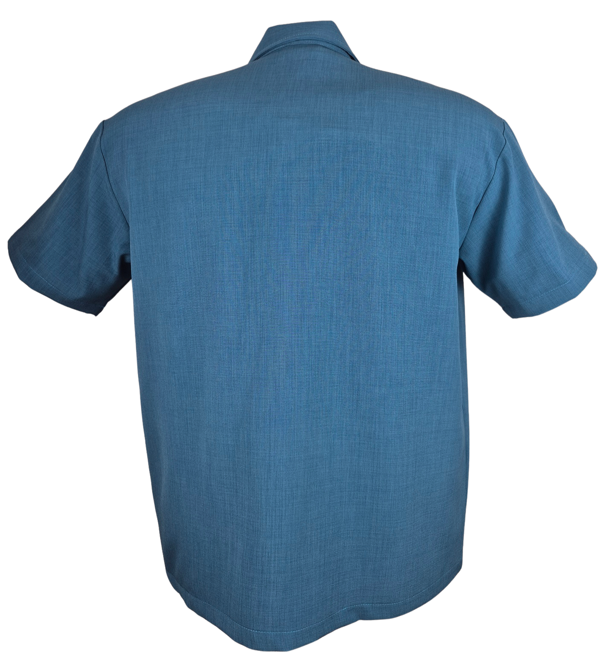 PopCheck Single Panel Bowling Shirt in Pacific/Mustard