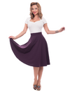 Pocket High Waist Thrills Skirt in Plum