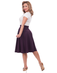 Pocket High Waist Thrills Skirt in Plum