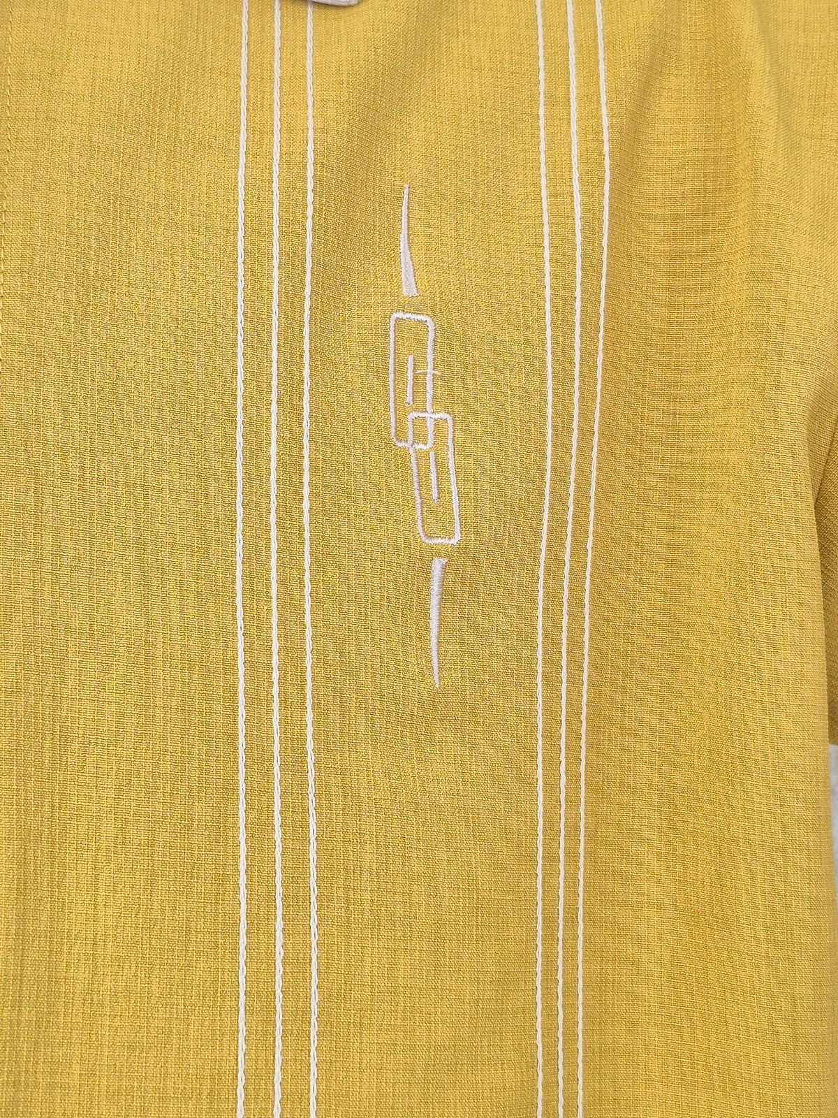 The Harper Bowling Shirt in Mustard and Cream