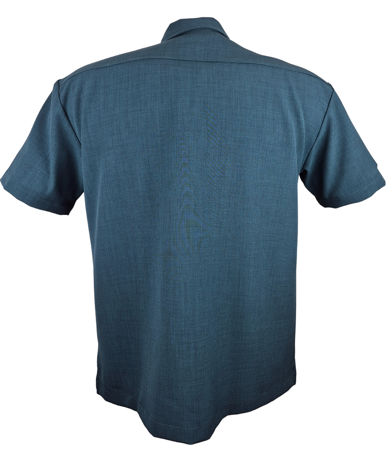Hot Rod Burst Bowling Shirt in Teal