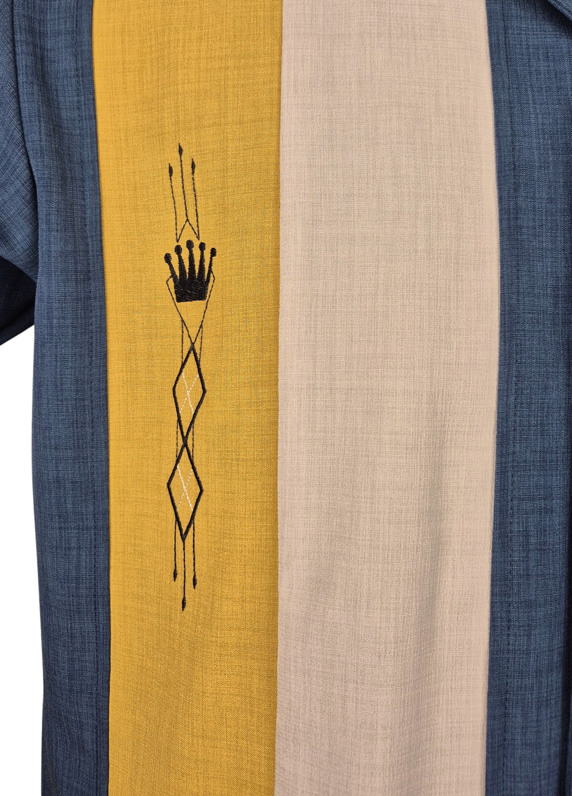 The Kingston in Denim/Mustard/Stone