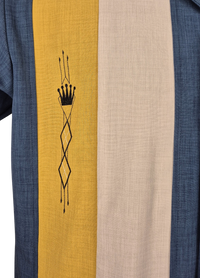 The Kingston in Denim/Mustard/Stone