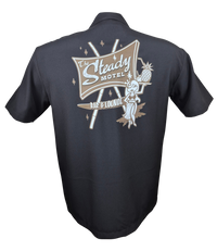 Steady Hula Motel Double Panel in Black/Stone