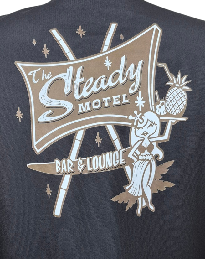 Steady Hula Motel Double Panel in Black/Stone