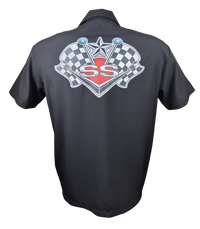 Checkered Flag SS Single Panel in Black/Red