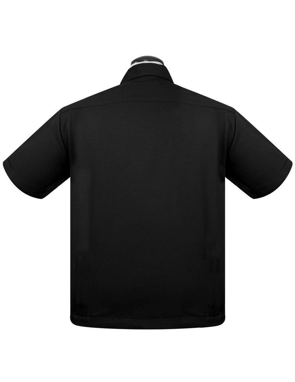 Shop Blank Black Bowling Shirt | Short Sleeve Black Button Down