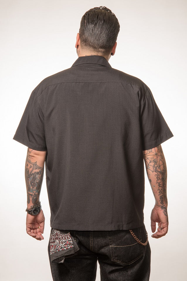 Shop The Shake Down Bowling Shirt in Black/Mint | Steady Clothing