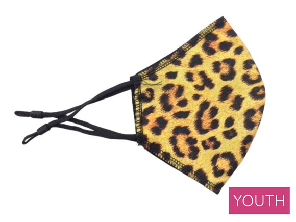 Youth Face Mask, Leopard Print