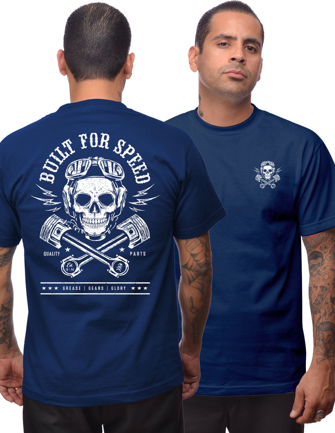 Shop Navy Blue Skull Graphic Tee | Steady Clothing