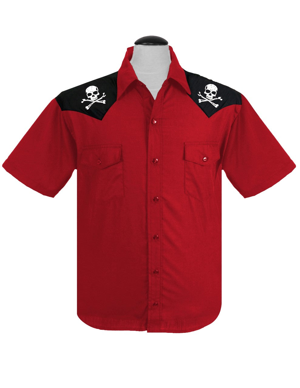 Skull & Bones Red Western Shirt Skull & Bones Red Western Shirt