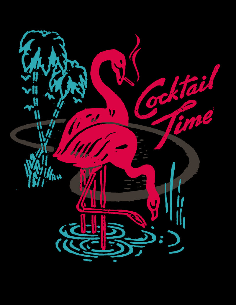 Cocktail Time Women's Tee in Black