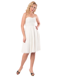 Winnie Strapless Gown in Off-White