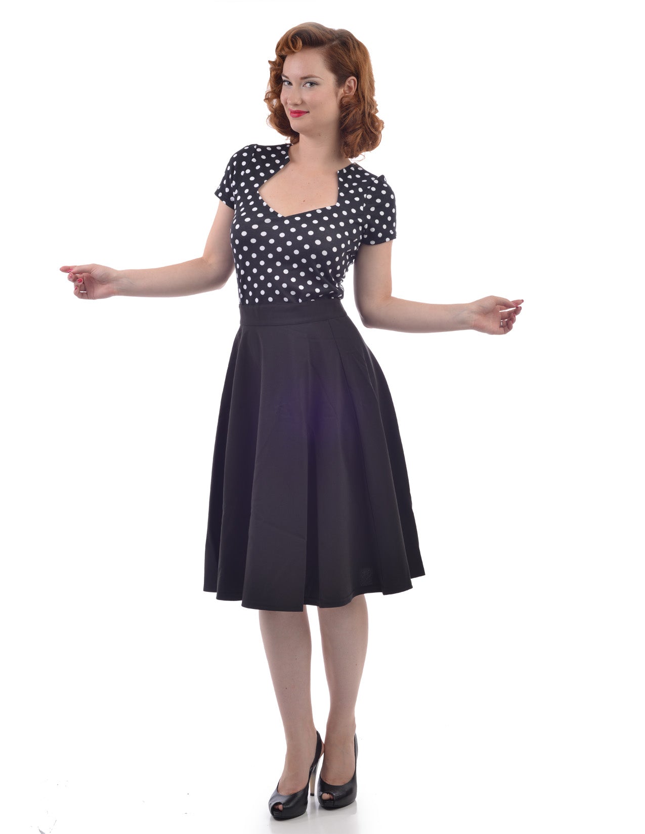 Shop Polka Dot Sophia Top in Black/White | Steady Clothing