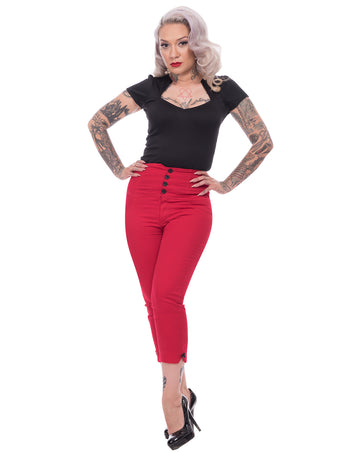 Buy Joe Browns Red Retro Belted Slim Capri Trousers from Next USA