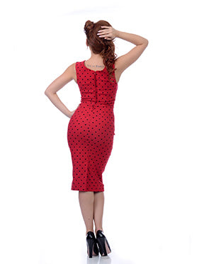 Red Polka Dot Wiggle Dress | Steady Clothing Red Polka Dot Wiggle Dress | Steady Clothing