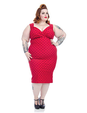 red dress black polka dots Vintage 50s 60s and Silk Blend Abstract Dot Fit n Flare with Attached Front Bow Fits Sizes XS Ankle Length Bodycon Lace Trim At Neckline Material Black Velvet W/ Polka Dot
