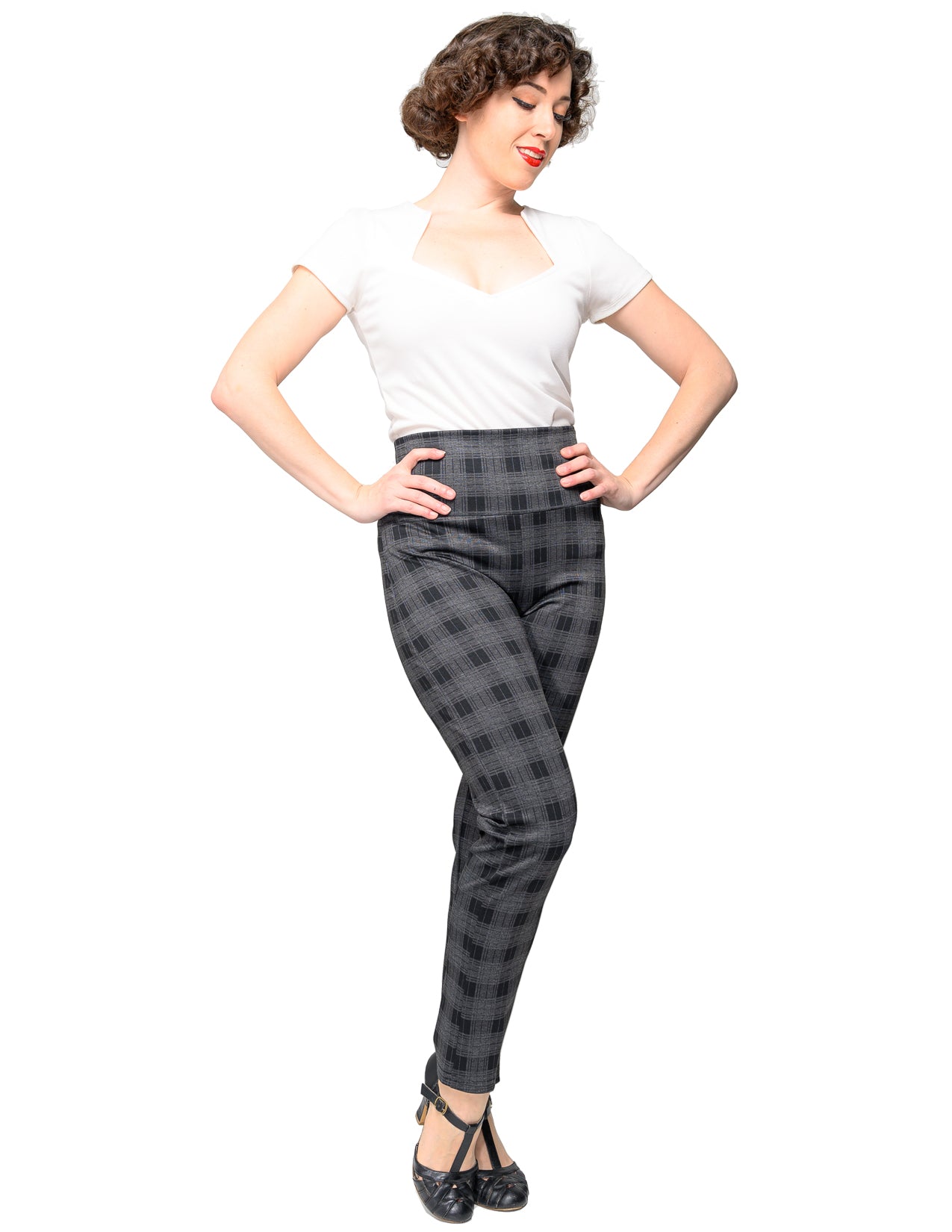 Buy online Cream Checkered Trousers from bottom wear for Women by Showoff  for ₹749 at 65% off | 2024 Limeroad.com