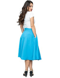 Pocket High Waist Thrills Skirt in Turquoise