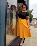 Pocket High Waist Thrills Skirt in Mustard