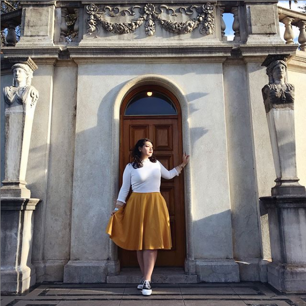 Shop Vintage Inspired Mustard Circle Skirt Steady Clothing