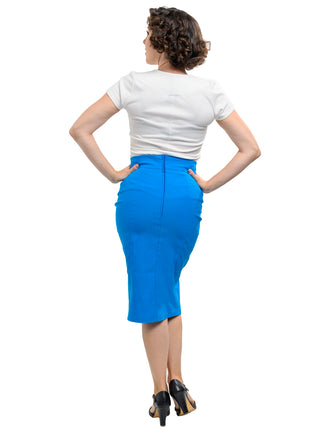 Cora Pencil Skirt in Turquoise