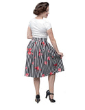Picnic with the Flowers Gathered Skirt in Black