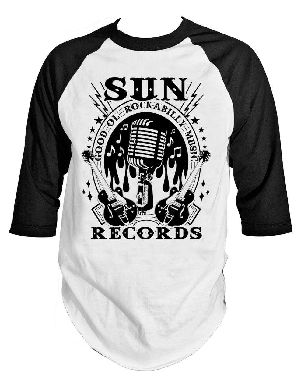 Sun Records Rockabilly Music Men's Raglan Tee