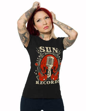 Sun Records Rockabilly Women's Raglan Tee