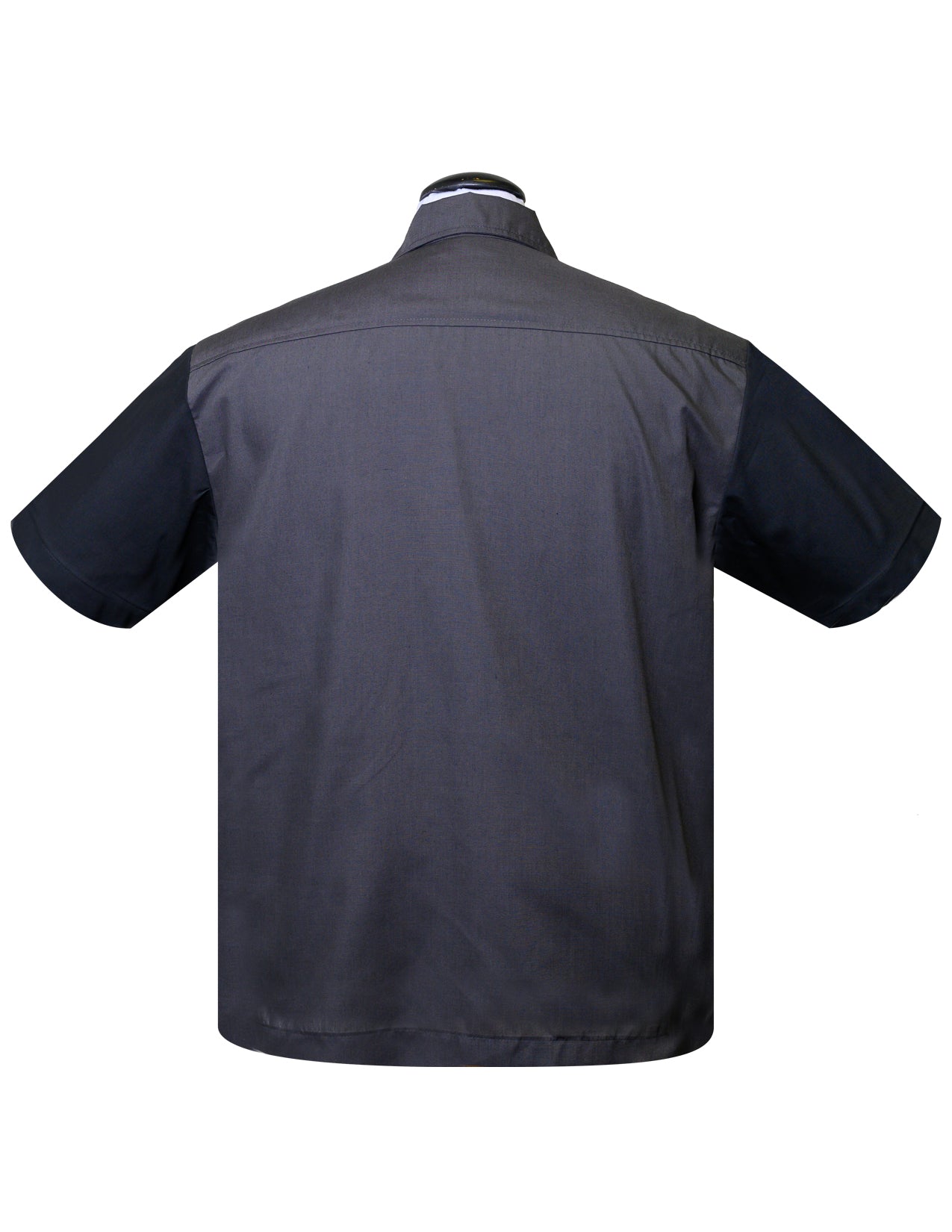 Poly Cotton Garage Shirt in Charcoal/Black