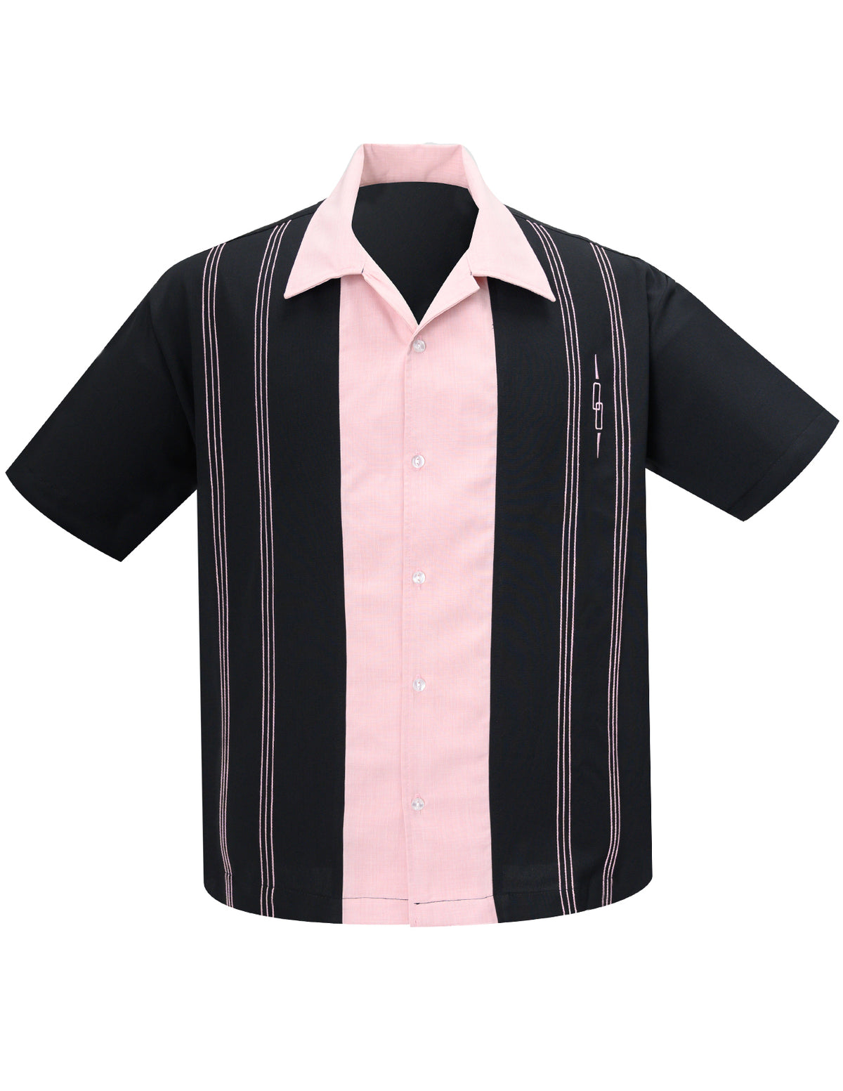 Black & Pink Pinstripe Button-Up Shirt