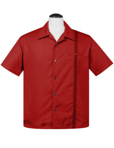 The Six String Bowling Shirt in Red