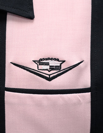 Classic Cruising Bowling Shirt in Black/Pink