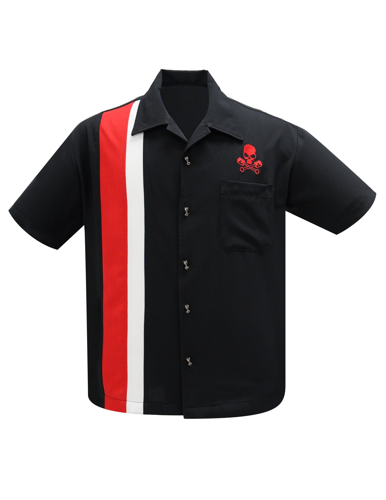Skull Embroidered Button-Up Shirt Skull Embroidered Button-Up Shirt