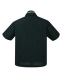 PopCheck Single Panel Bowling Shirt in Teal/Stone